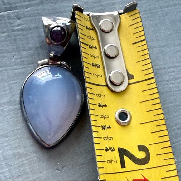 Starborn 925 Sterling Silver Moonstone Teardrop Pendant for Necklace - Picture 7 of 8